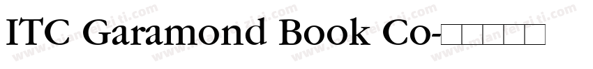 ITC Garamond Book Co字体转换